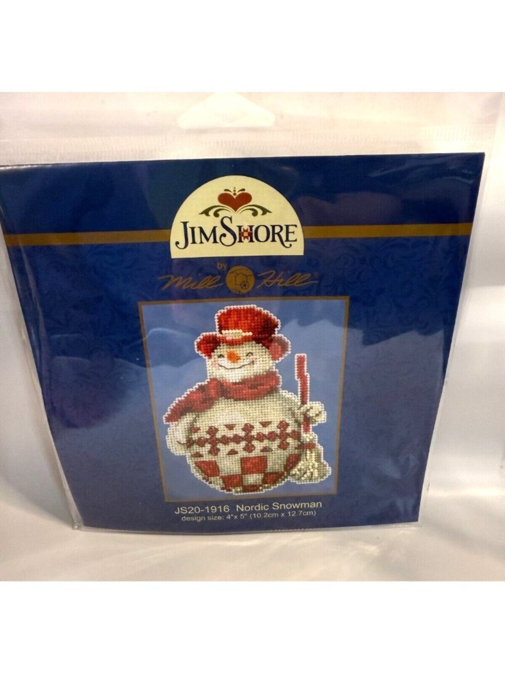 Mill Hill - Jim Shore - Nordic Snowman - Beaded Cross Stitch Kit - JS20-1916